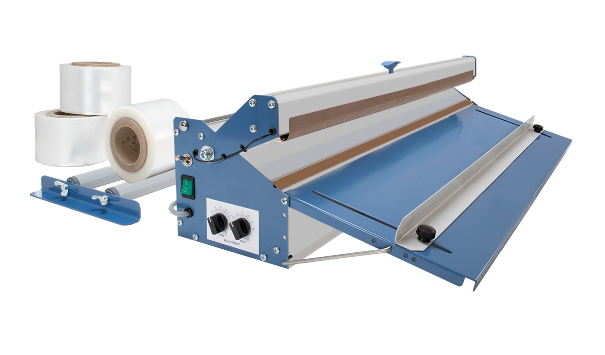 Supermagnetschweissgeraet_SMS_Doppelte_Schweissnaht_Abroller_Tisch_Folie SMS DOPPEL- POWER D2 mit Arbeitstisch, Folienabroller und Folie