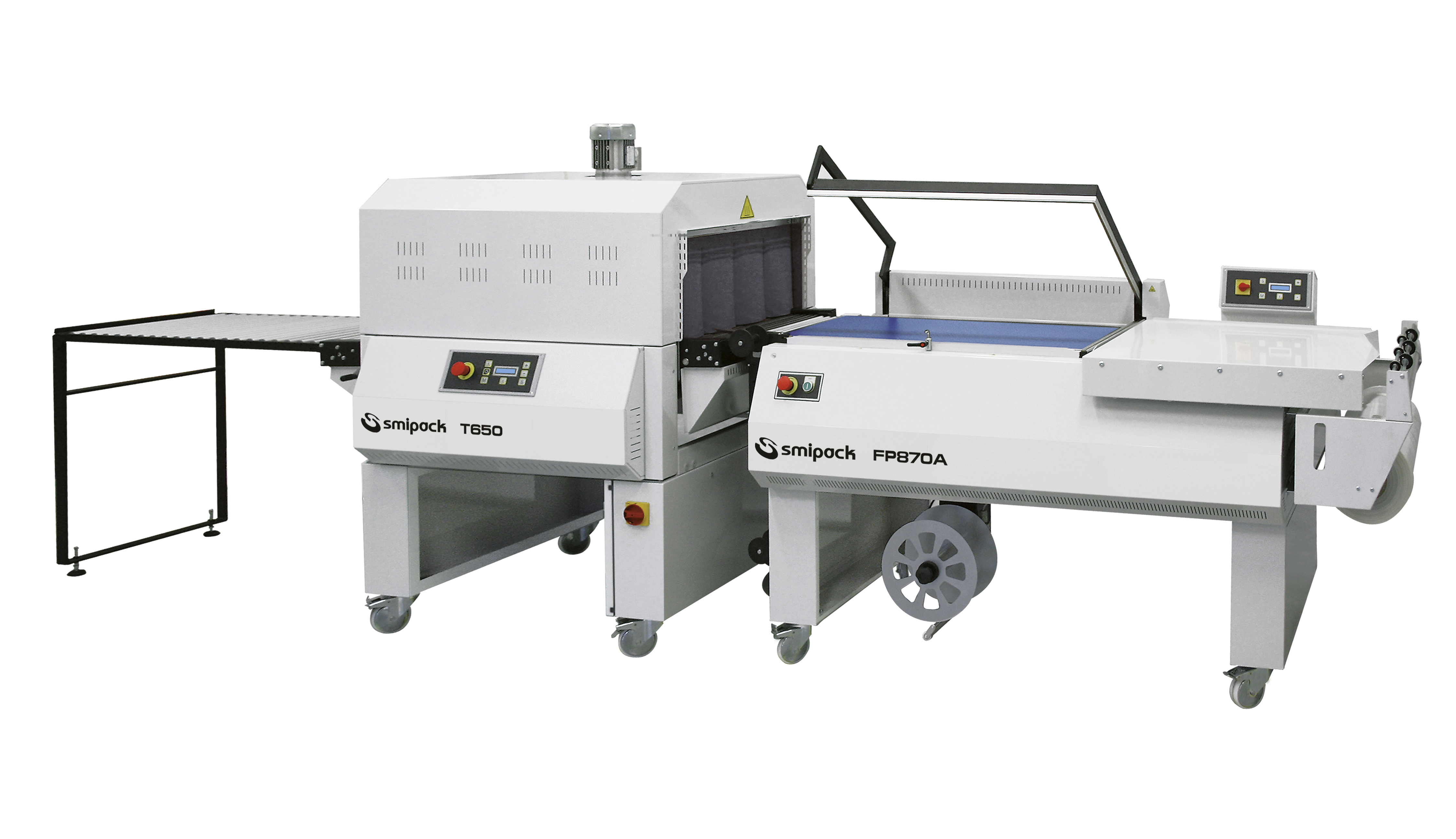 Halbautomatischer Winkelschweißer FP 870 A mit Schrumpftunnel T 650