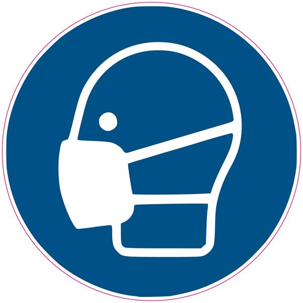 Aufkleber_Mundschutz Aufkleber Mundschutz Ø 20 cm